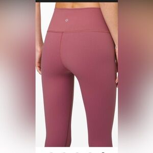 Size 4 Lululemon WU High Rise , Full On Luon, Moss Rose